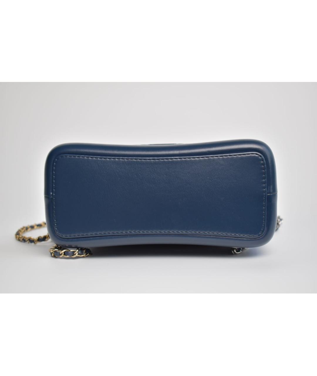 CHANEL Синий кожаный рюкзак, фото 5