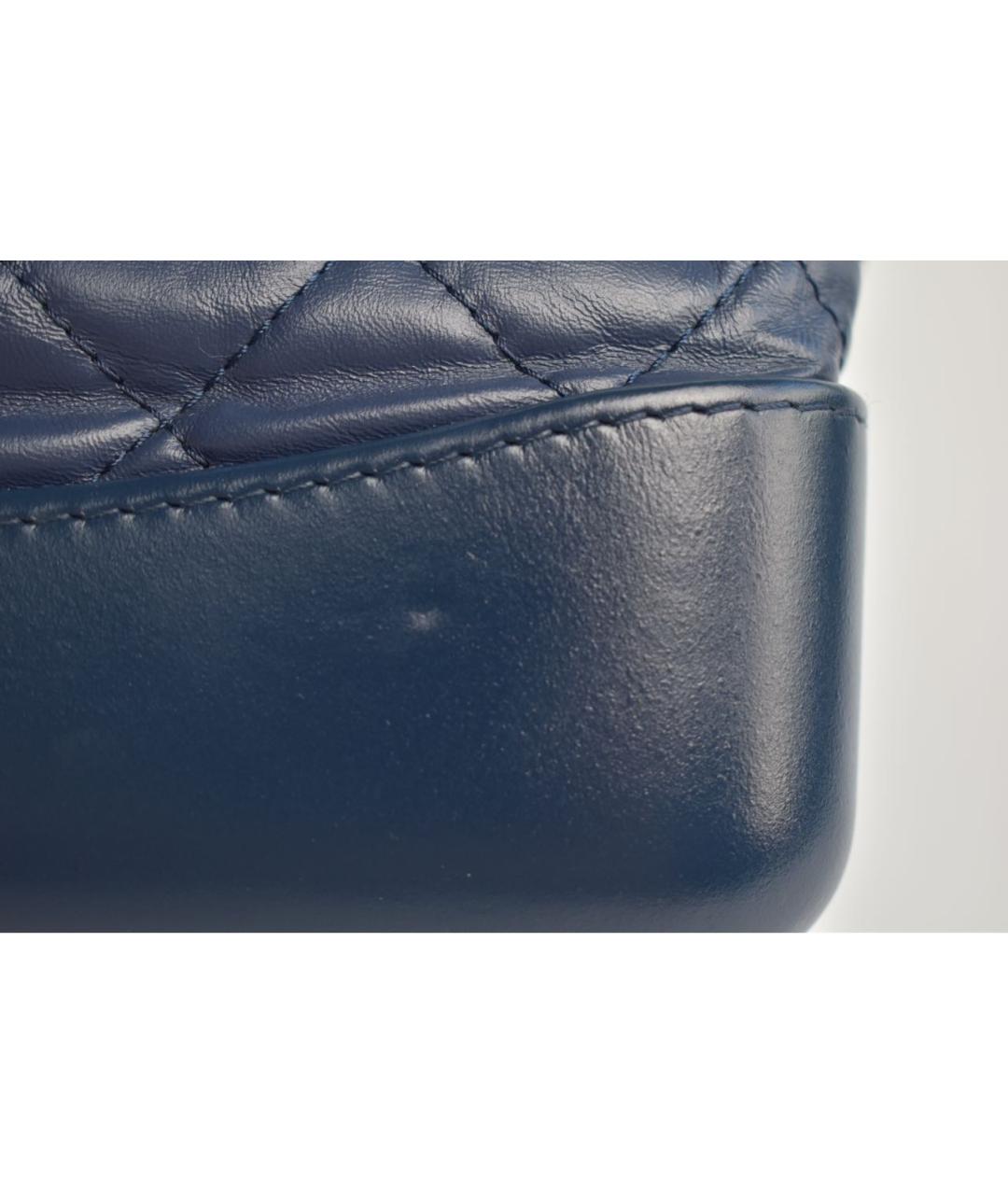 CHANEL Синий кожаный рюкзак, фото 7