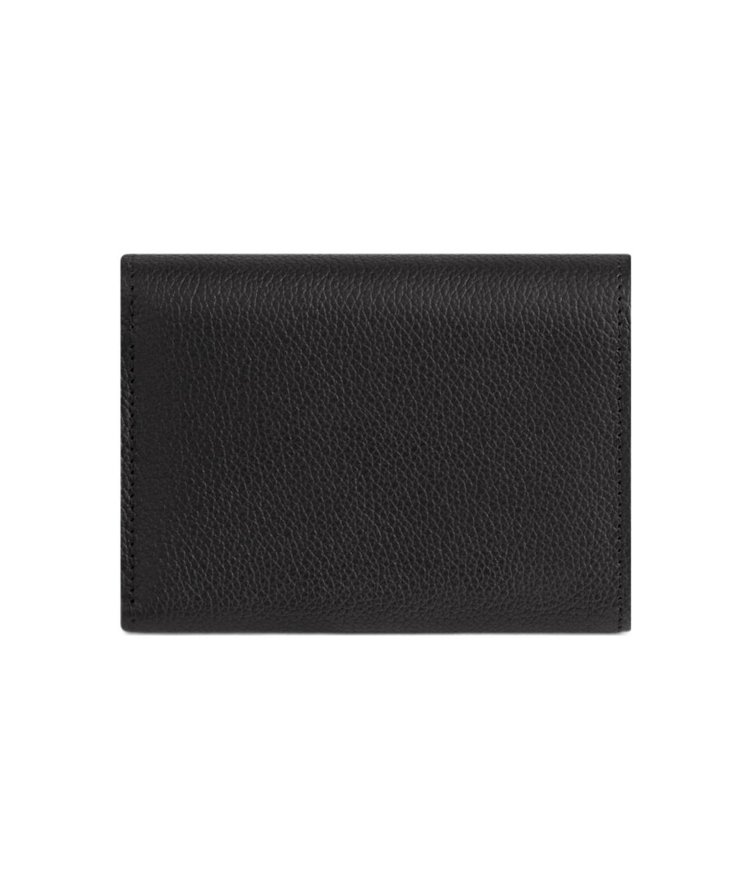 LOUIS VUITTON Черный кожаный кошелек, фото 3