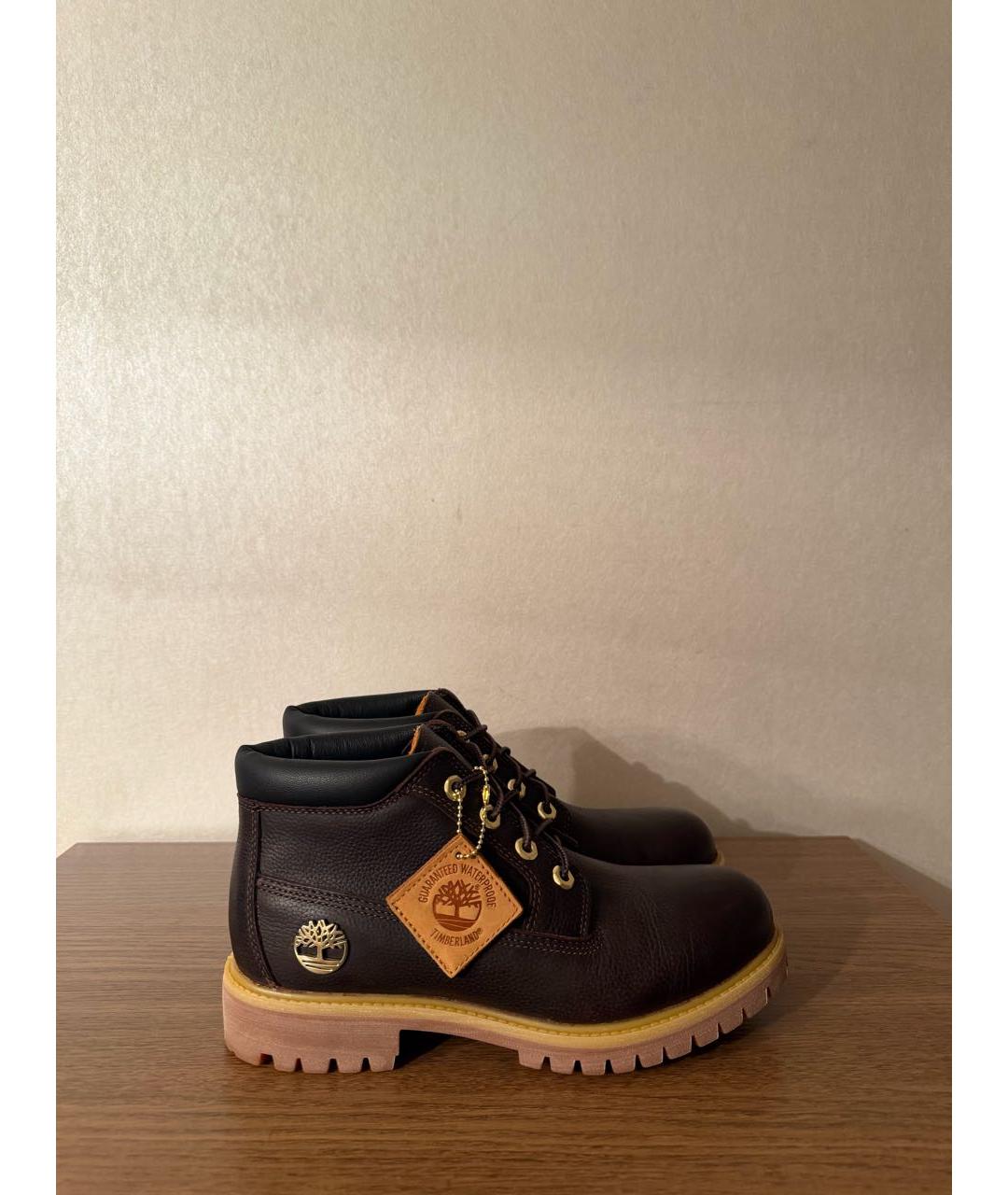 TIMBERLAND Коричневые кожаные низкие ботинки, фото 7