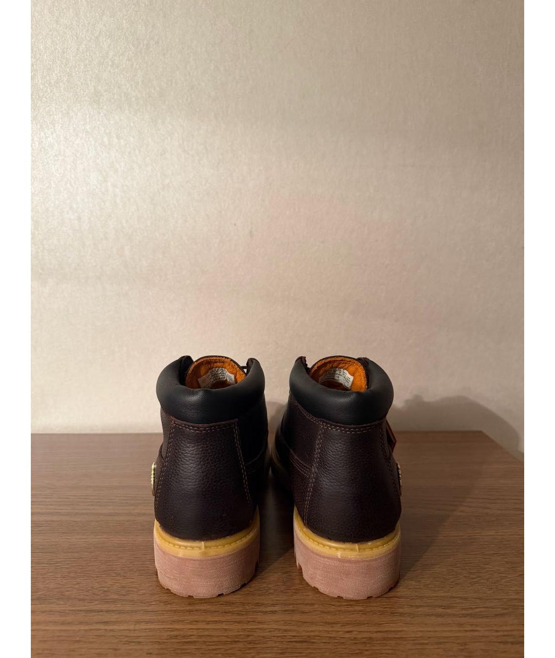 TIMBERLAND Коричневые кожаные низкие ботинки, фото 4