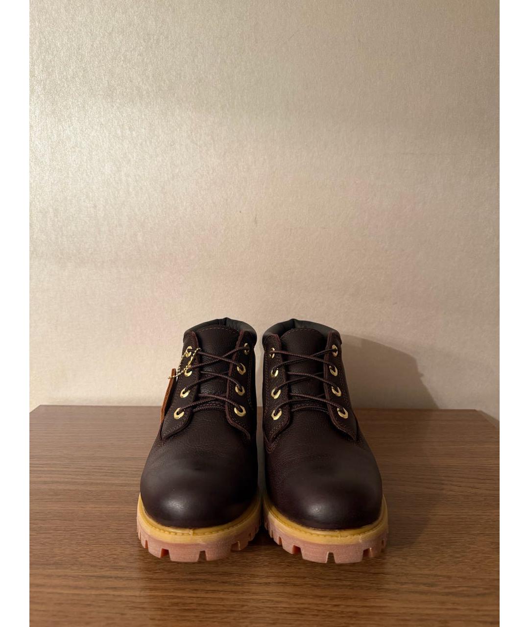 TIMBERLAND Коричневые кожаные низкие ботинки, фото 2