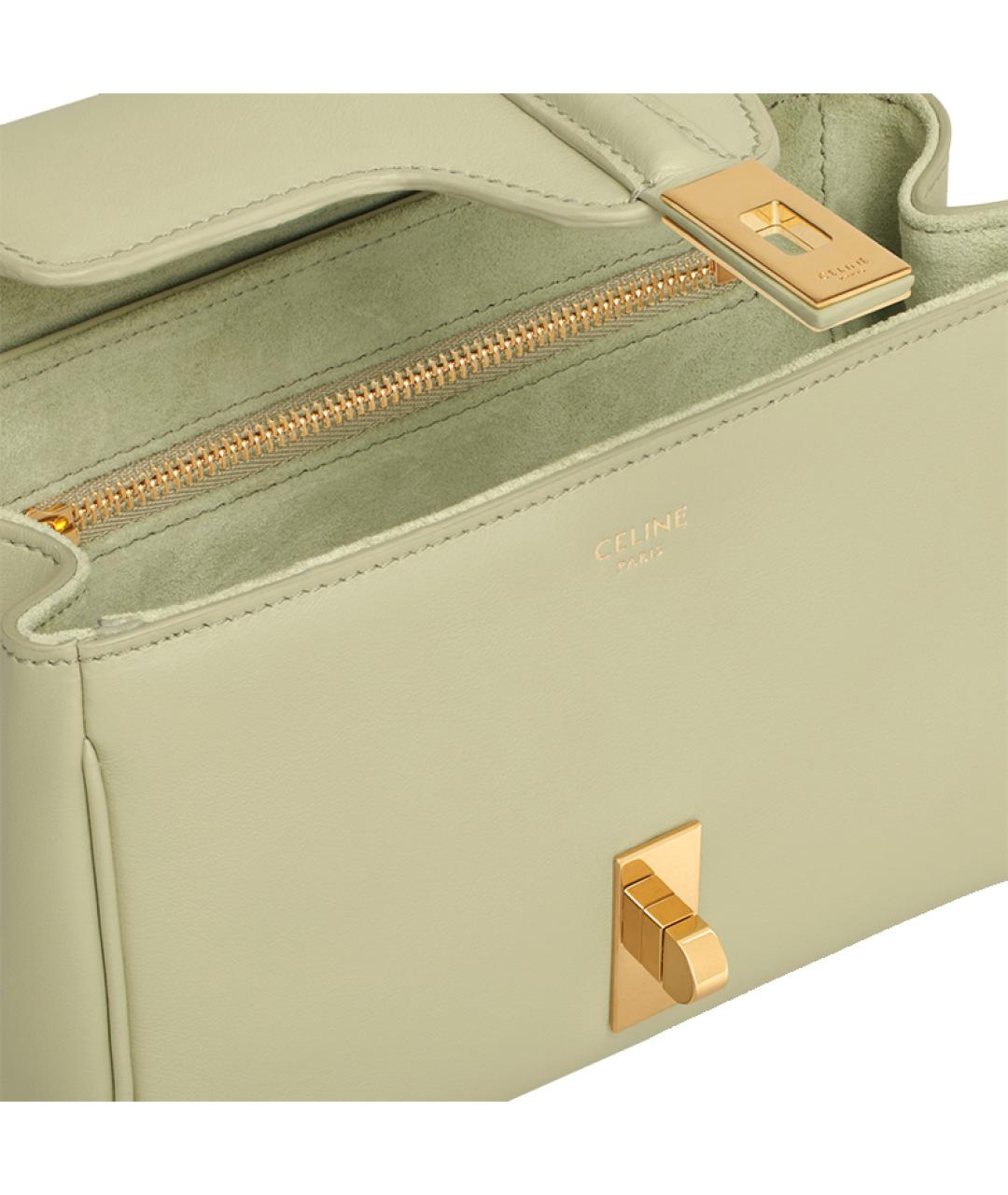 CELINE Зеленая кожаная сумка через плечо, фото 4
