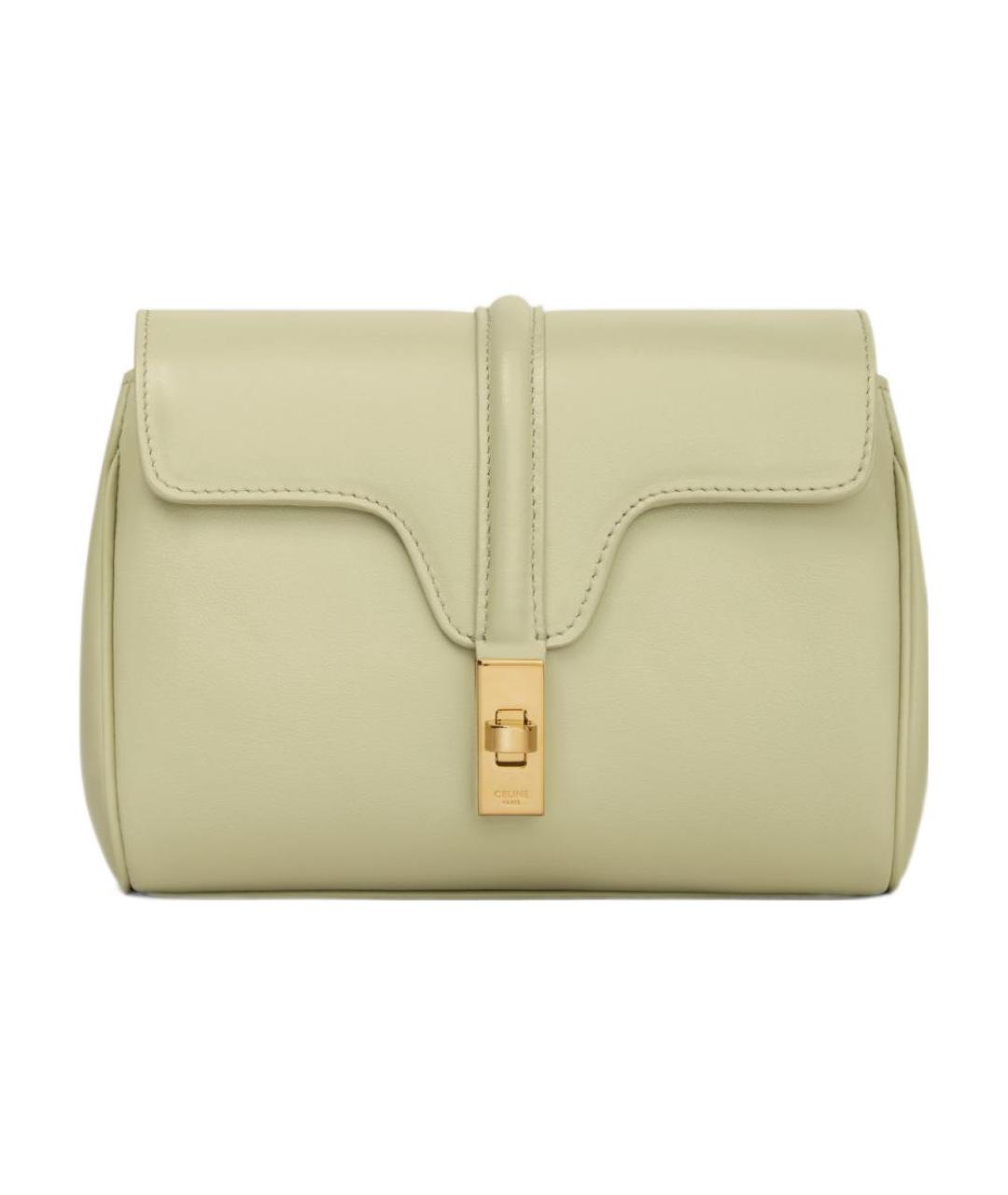 CELINE Зеленая кожаная сумка через плечо, фото 1