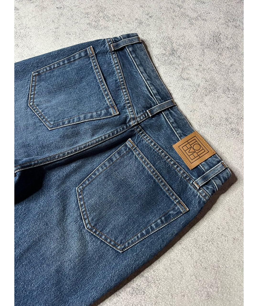 TOTEME Синие хлопковые джинсы клеш, фото 7