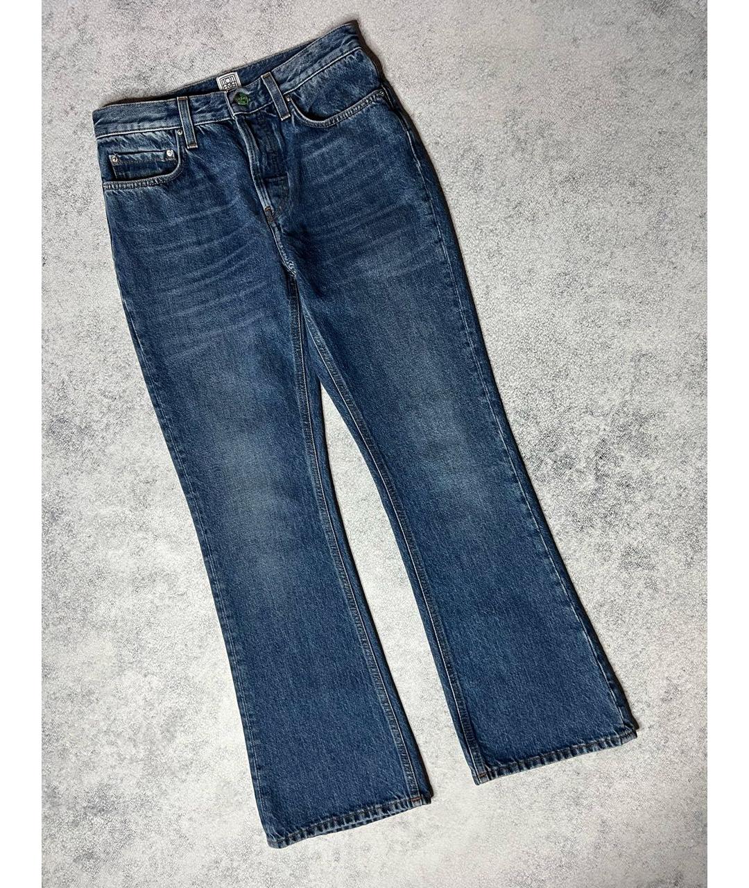 TOTEME Синие хлопковые джинсы клеш, фото 2