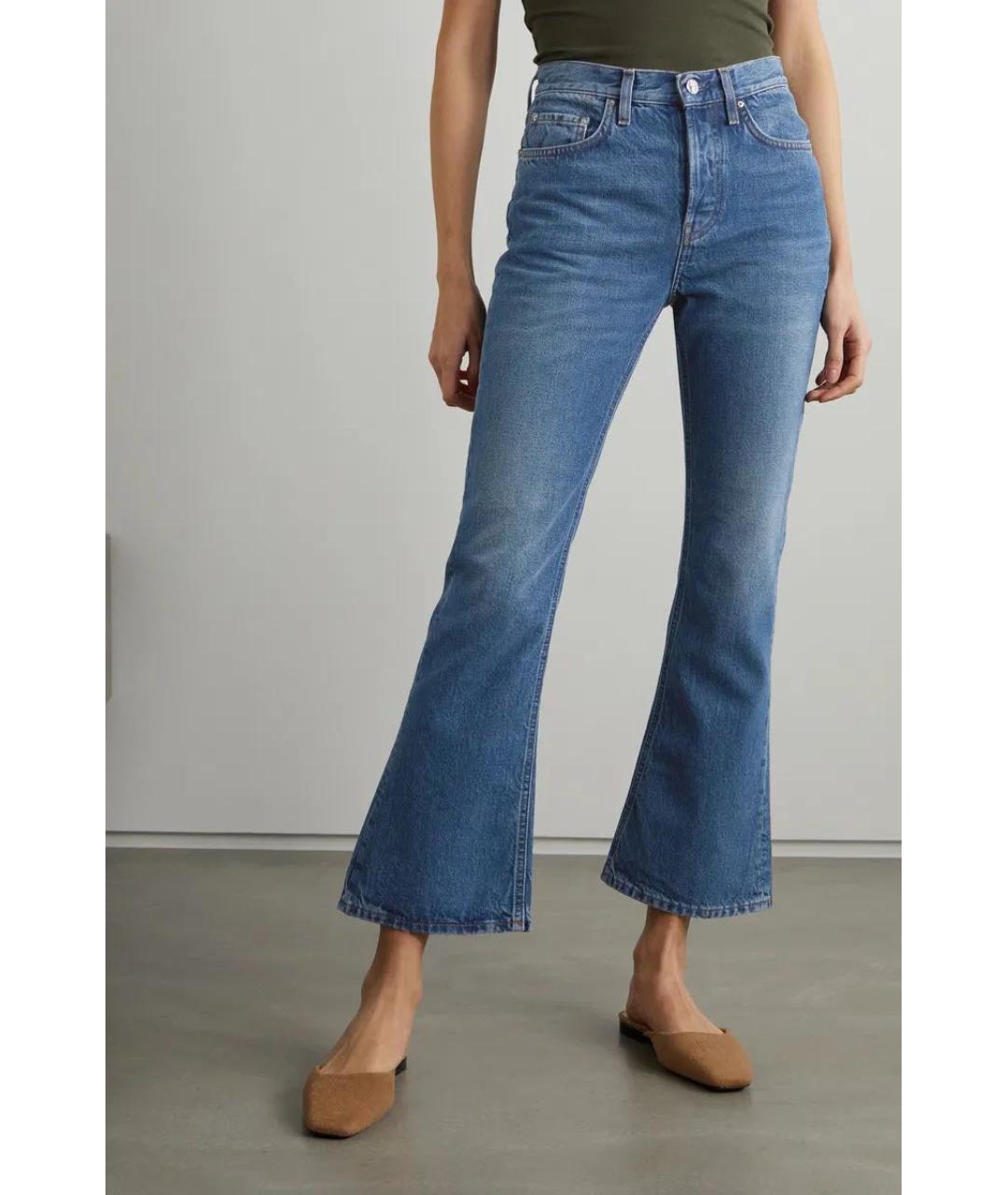 TOTEME Синие хлопковые джинсы клеш, фото 4