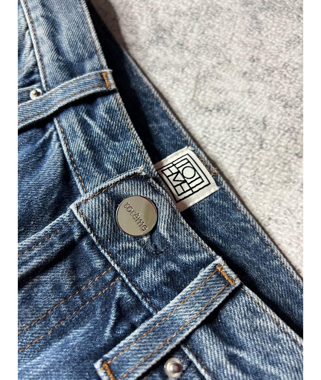 TOTEME Синие хлопковые джинсы клеш, фото 6