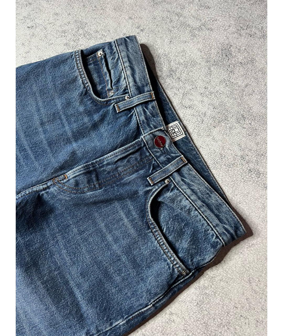 TOTEME Синие хлопковые джинсы клеш, фото 5