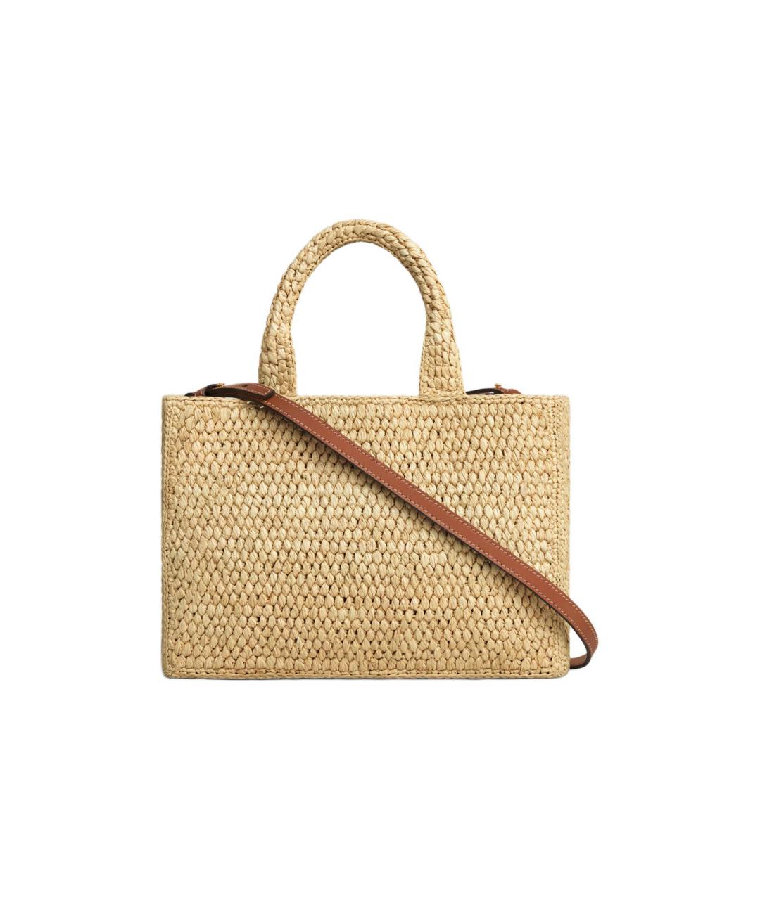 CELINE Бежевая пелетеная сумка через плечо, фото 4