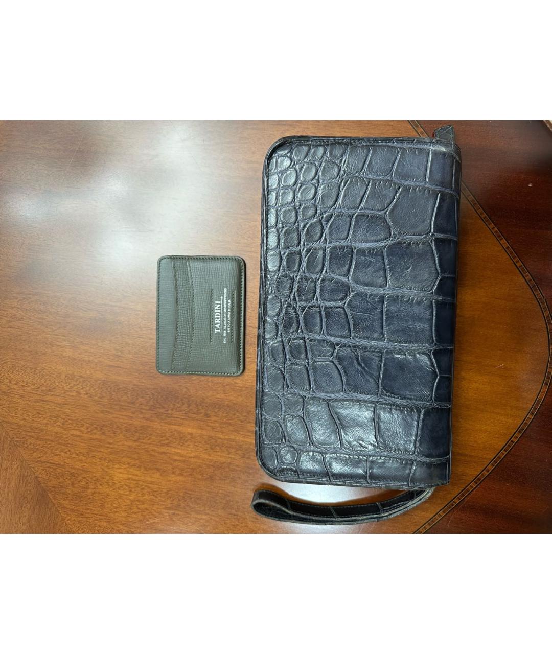 TARDINI Темно-синий кошелек из экзотической кожи, фото 8