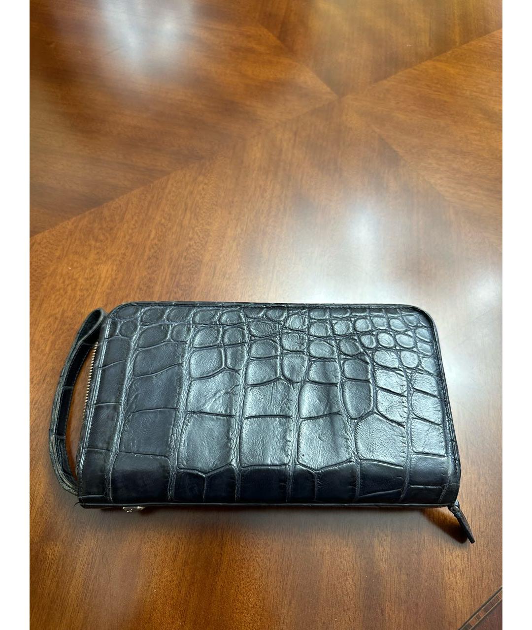 TARDINI Темно-синий кошелек из экзотической кожи, фото 7