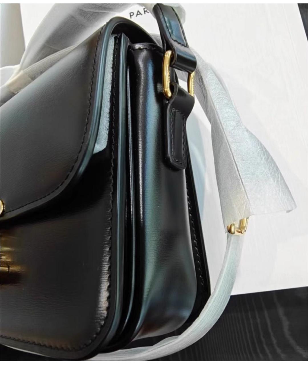 CELINE Черная кожаная сумка через плечо, фото 4