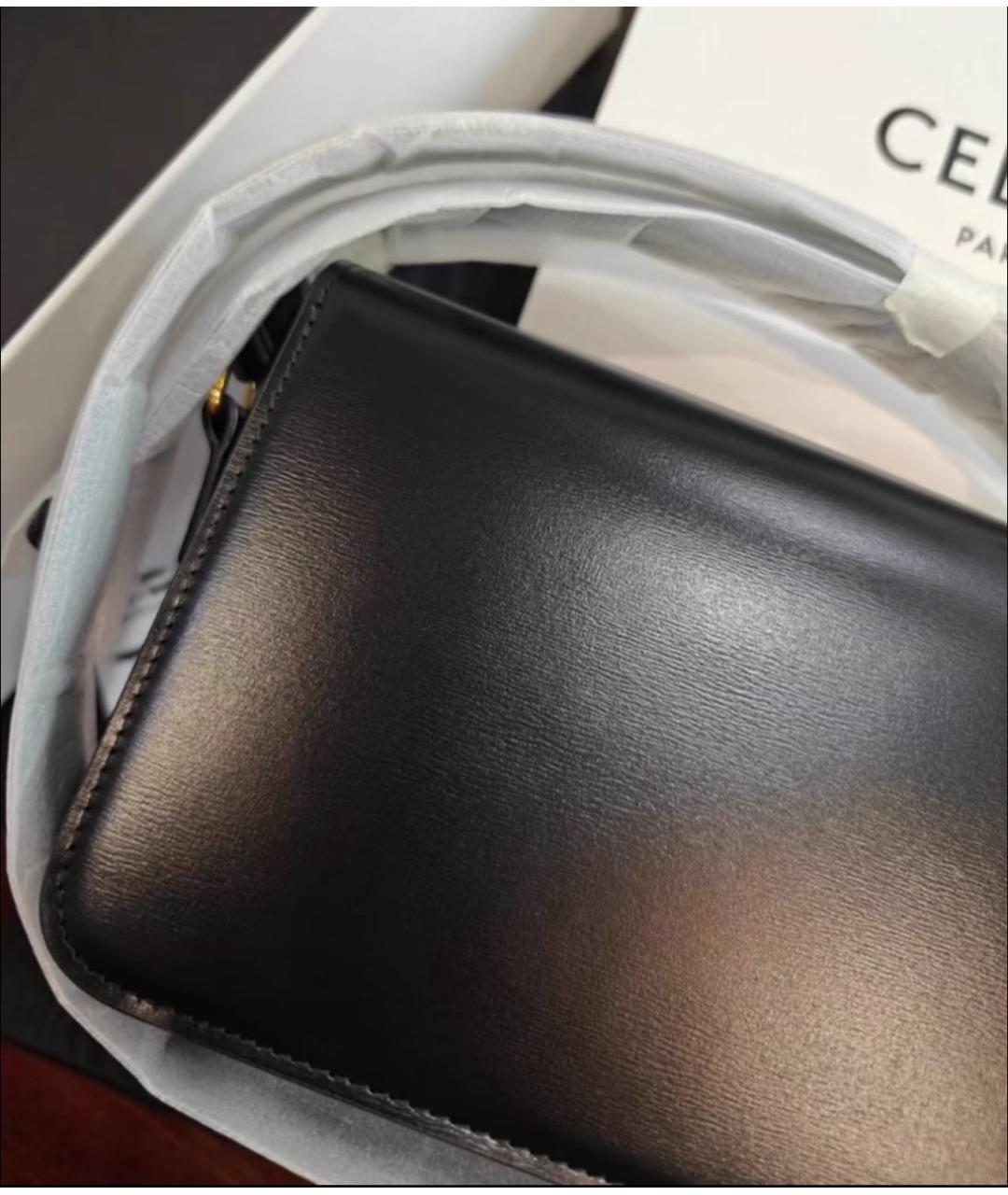 CELINE Черная кожаная сумка через плечо, фото 5