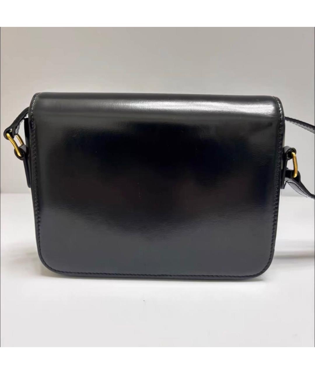 CELINE Черная кожаная сумка через плечо, фото 5
