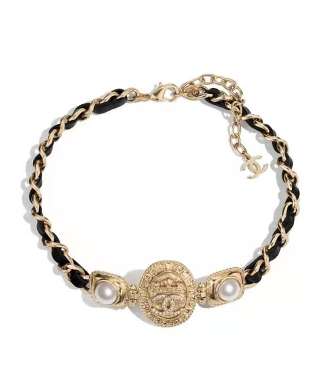 CHANEL Золотой металлический браслет, фото 3