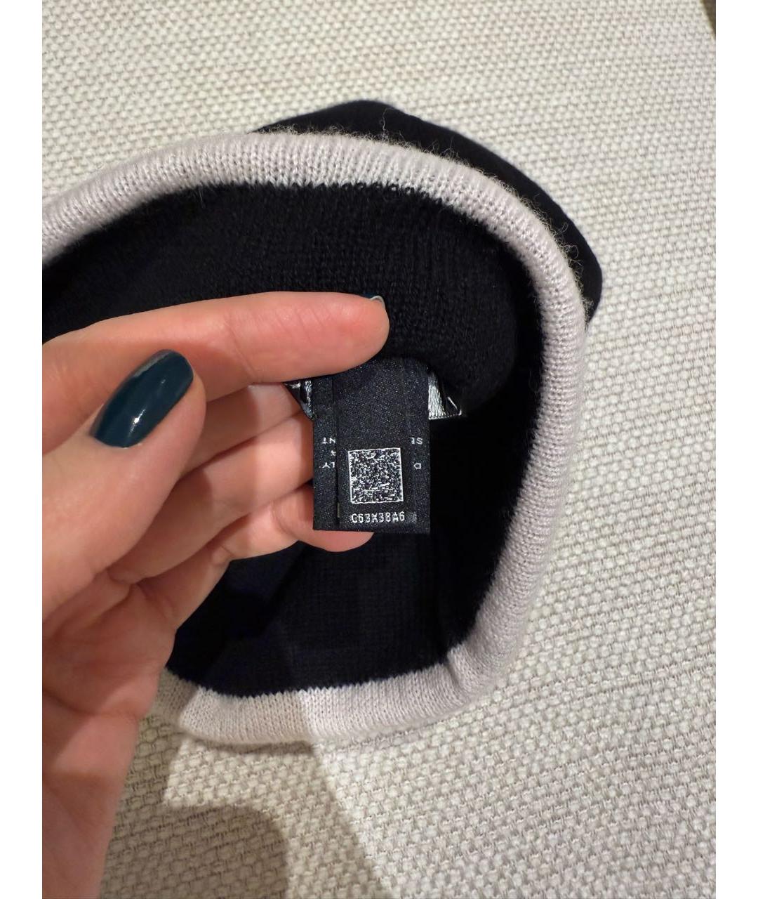 CHANEL Черная кашемировая шапка, фото 5