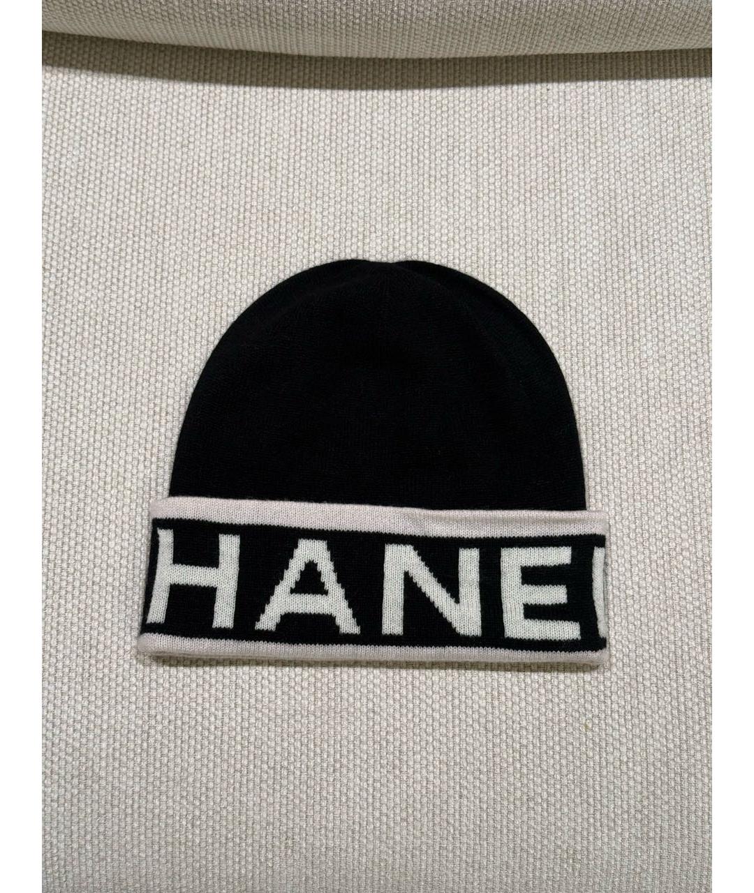 CHANEL Черная кашемировая шапка, фото 6