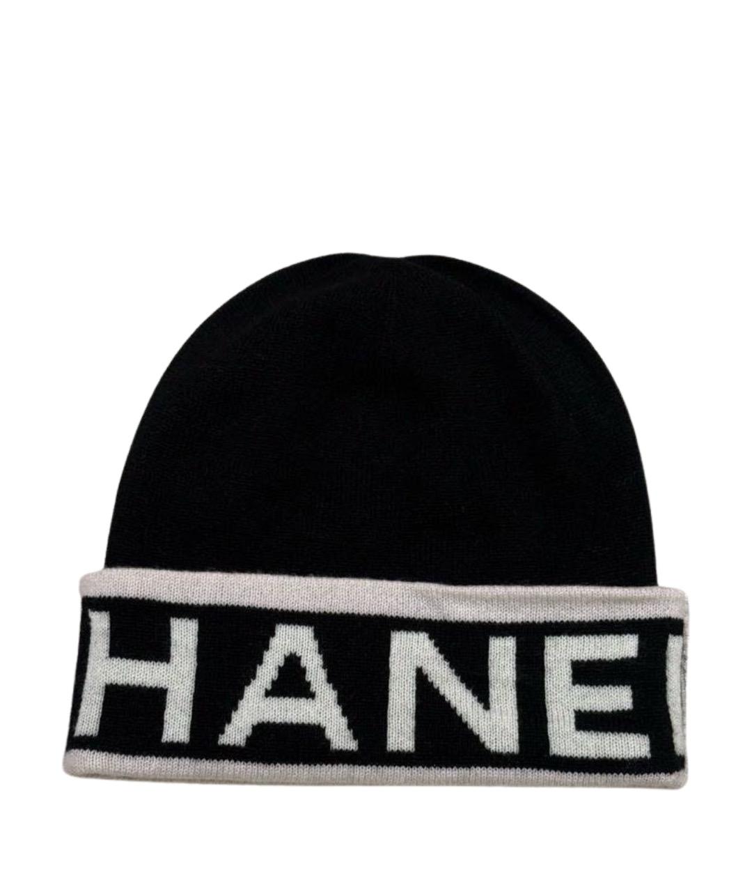 CHANEL Черная кашемировая шапка, фото 1