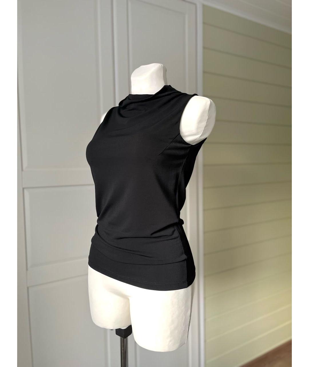 HUGO BOSS Черная вискозная блузы, фото 3