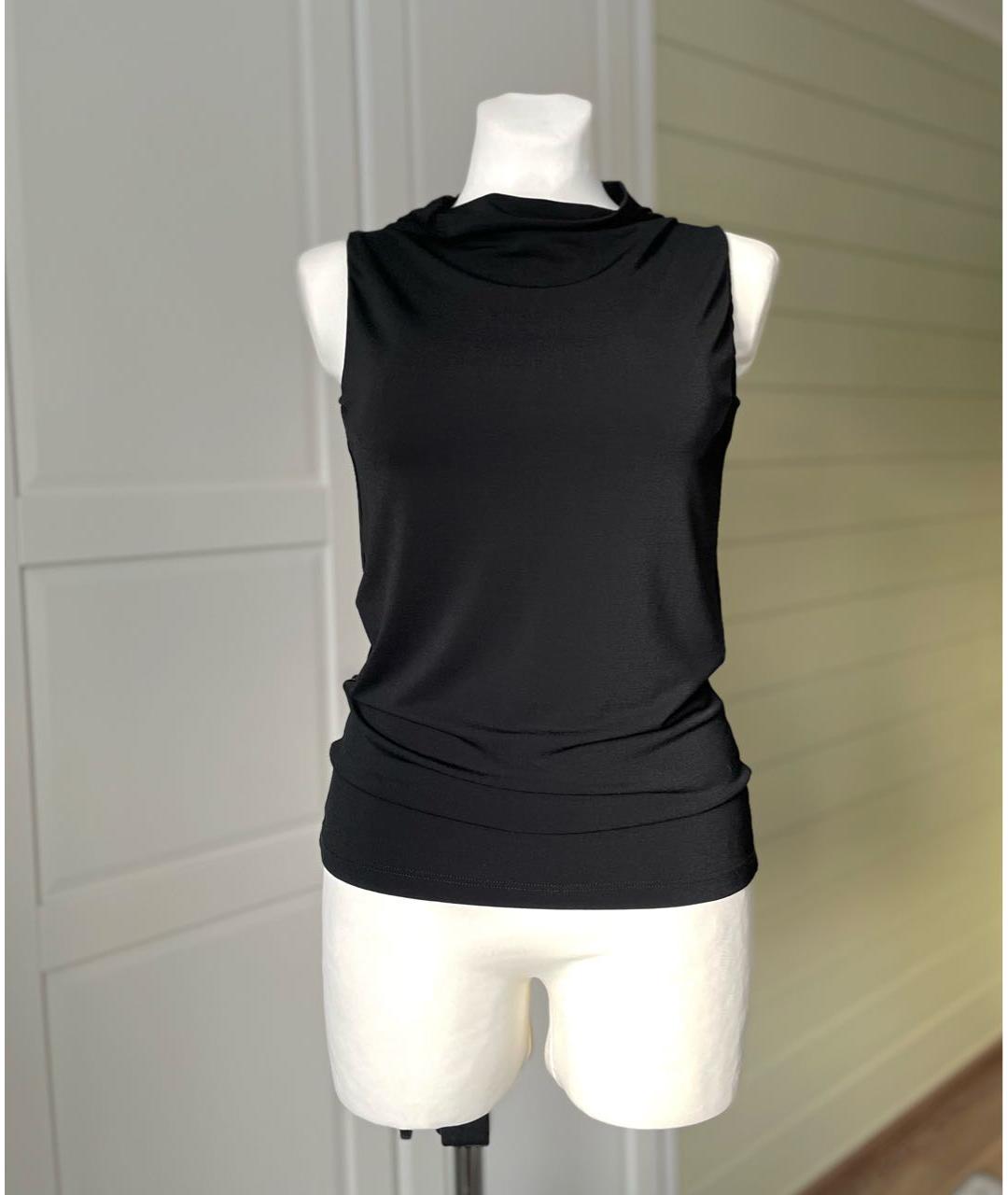 HUGO BOSS Черная вискозная блузы, фото 9