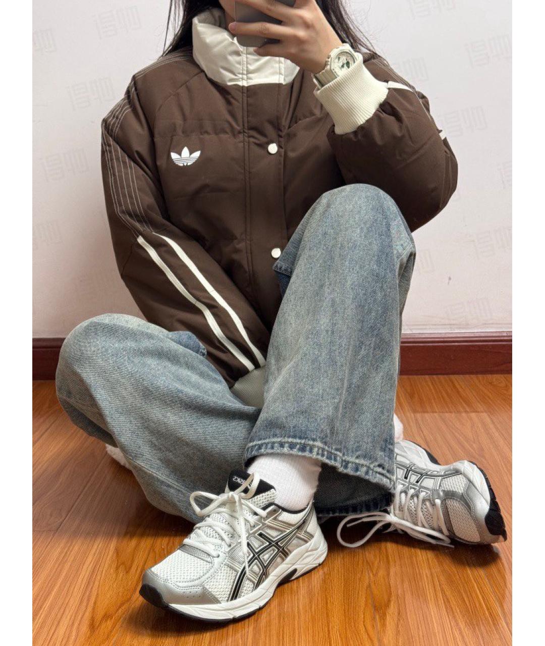 ASICS Серебряные текстильные низкие кроссовки / кеды, фото 9