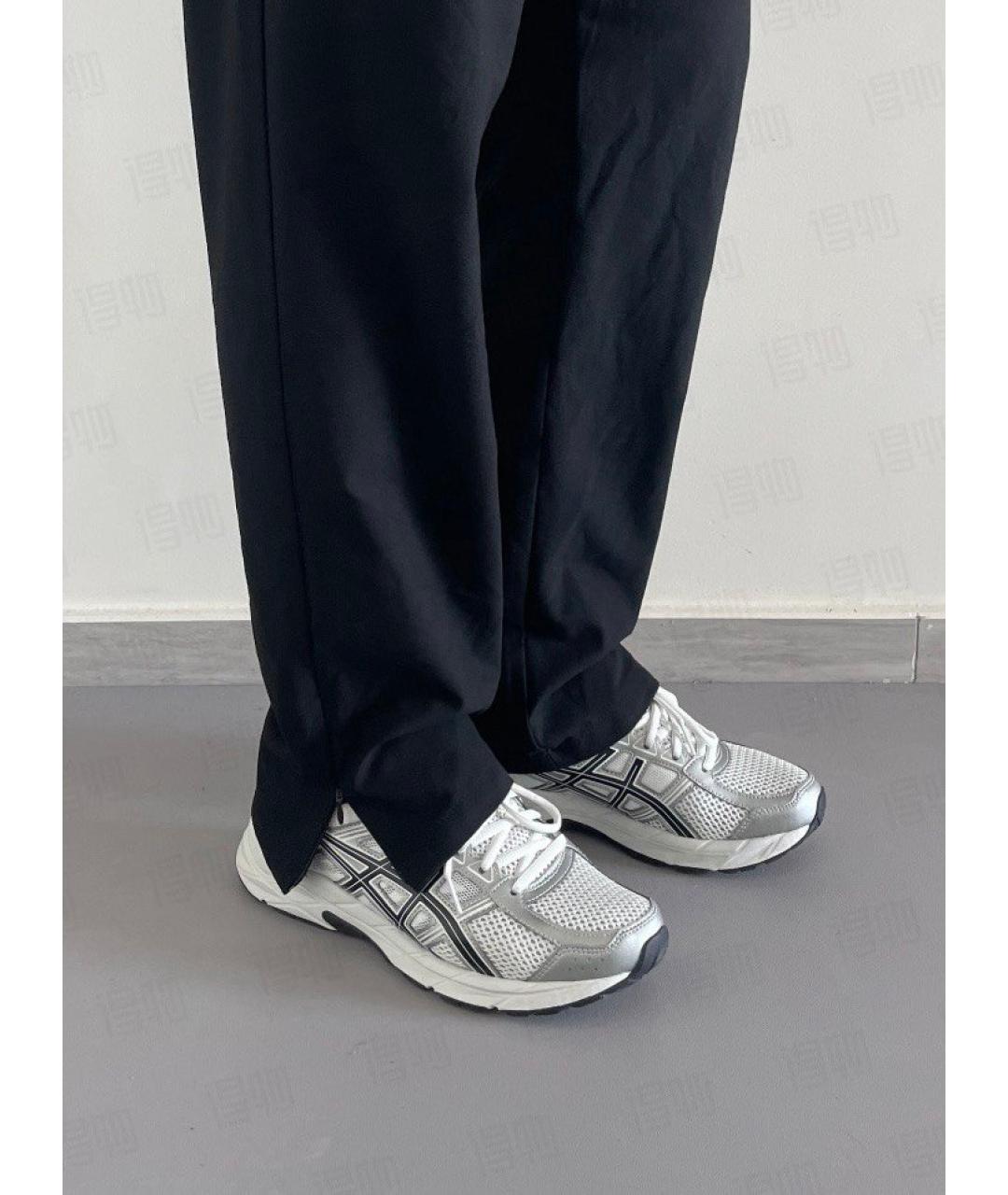 ASICS Серебряные текстильные низкие кроссовки / кеды, фото 8