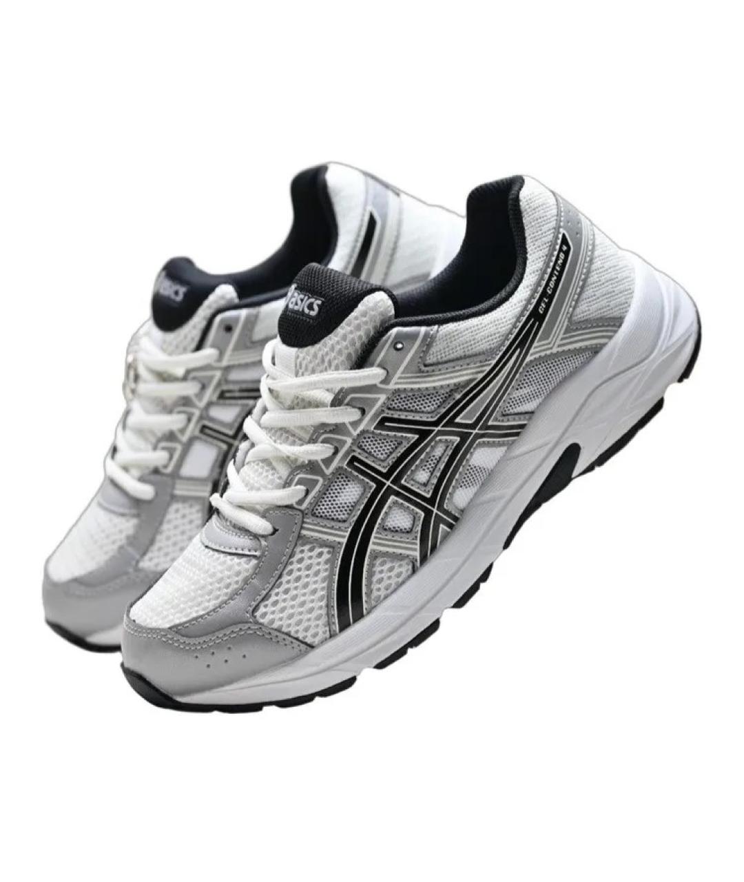 ASICS Серебряные текстильные низкие кроссовки / кеды, фото 6