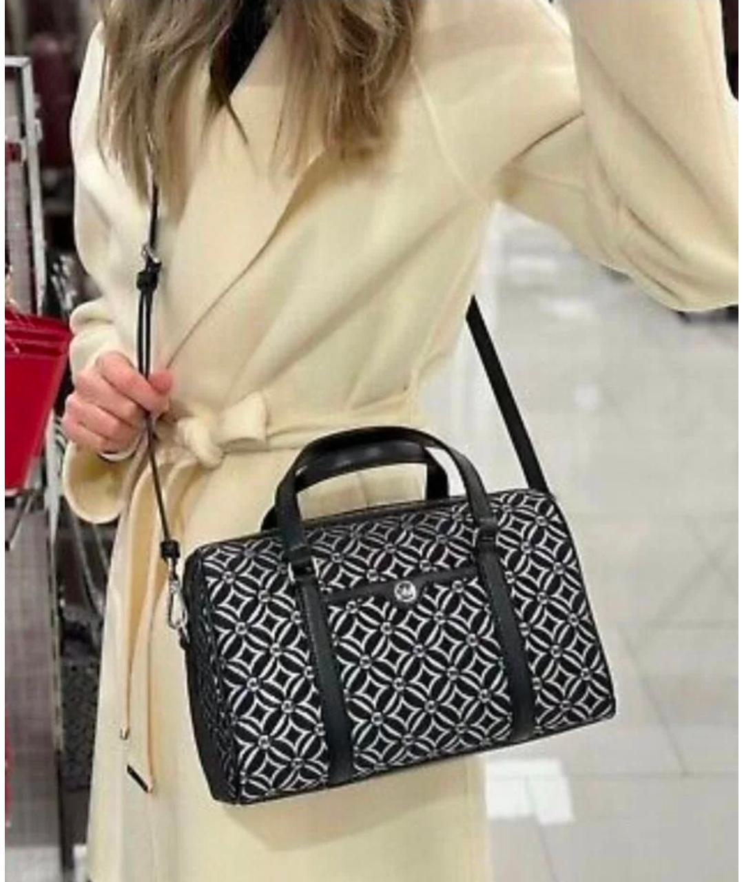 MICHAEL KORS Черная жаккардовая сумка через плечо, фото 8