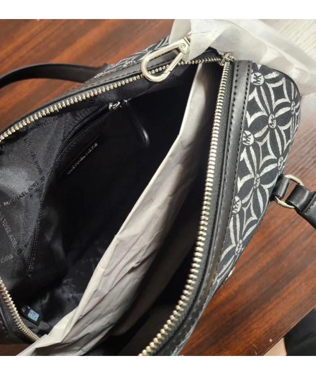 MICHAEL KORS Черная жаккардовая сумка через плечо, фото 5