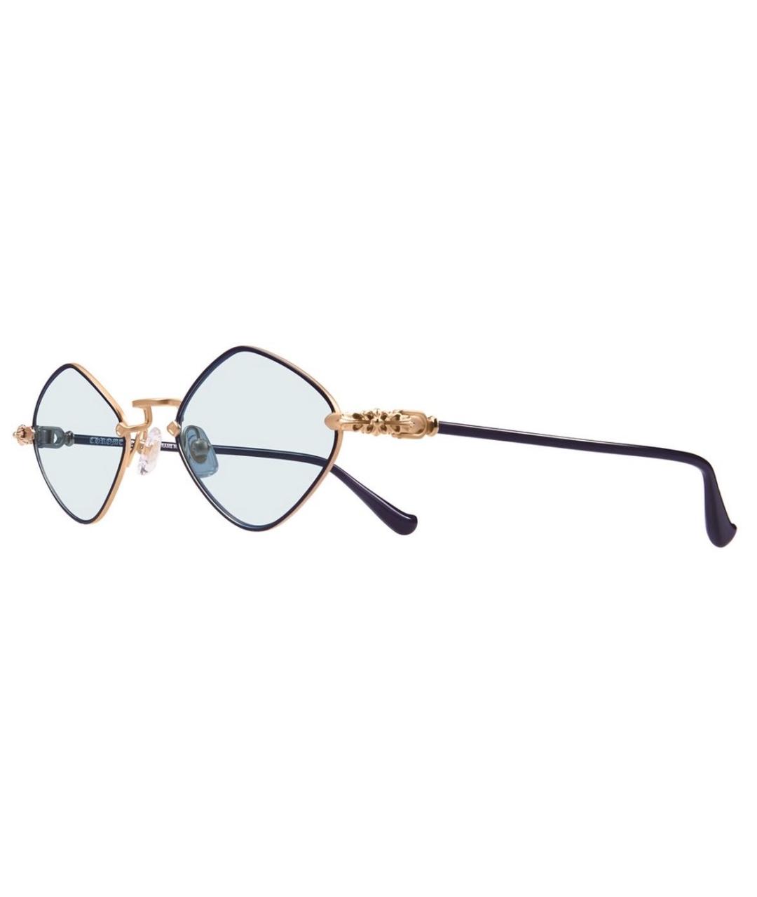 CHROME HEARTS Темно-синие пластиковые солнцезащитные очки, фото 3