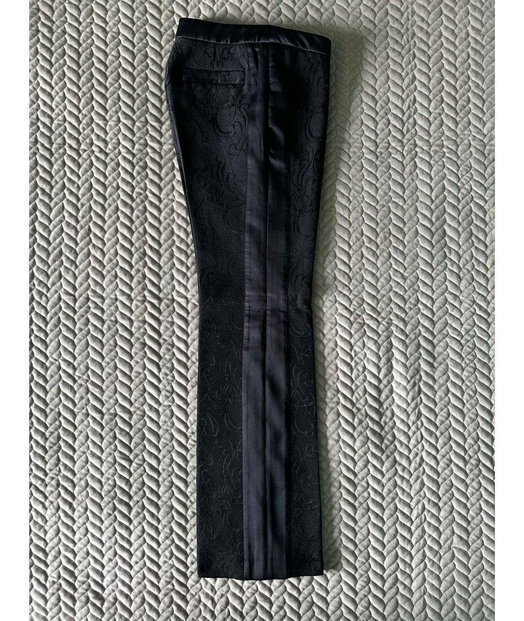 JUST CAVALLI Черные прямые брюки, фото 4