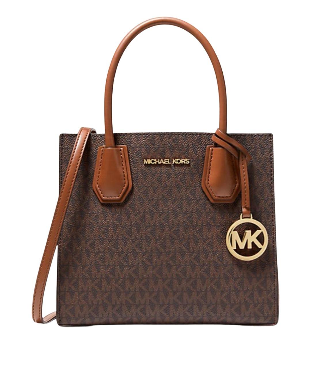 MICHAEL KORS Коричневая кожаная сумка с короткими ручками, фото 1