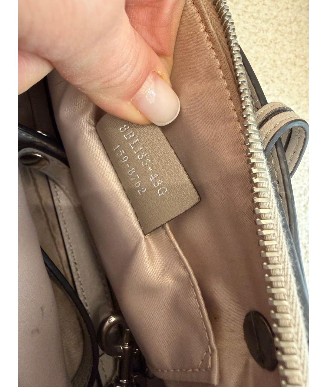 FENDI Бежевая кожаная сумка через плечо, фото 7