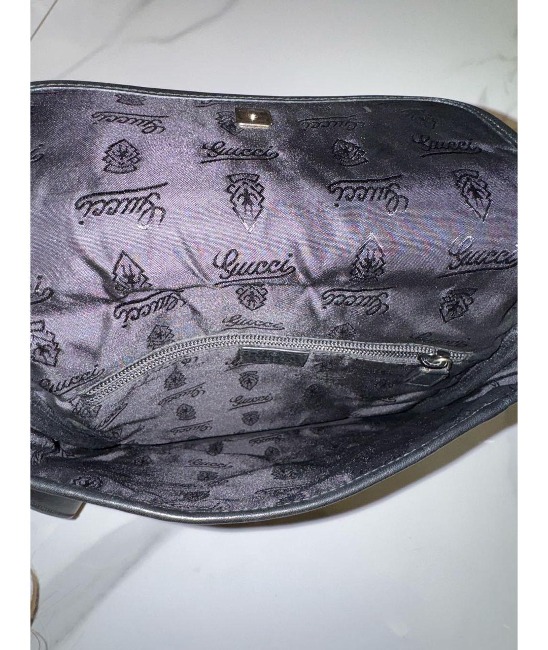 GUCCI Черная кожаная сумка на плечо, фото 3