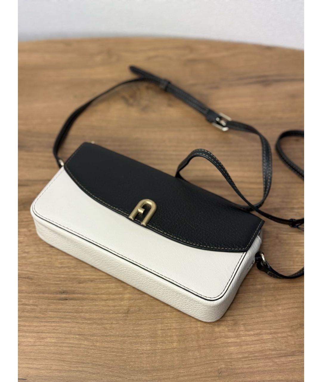 FURLA Бежевая кожаная сумка через плечо, фото 6