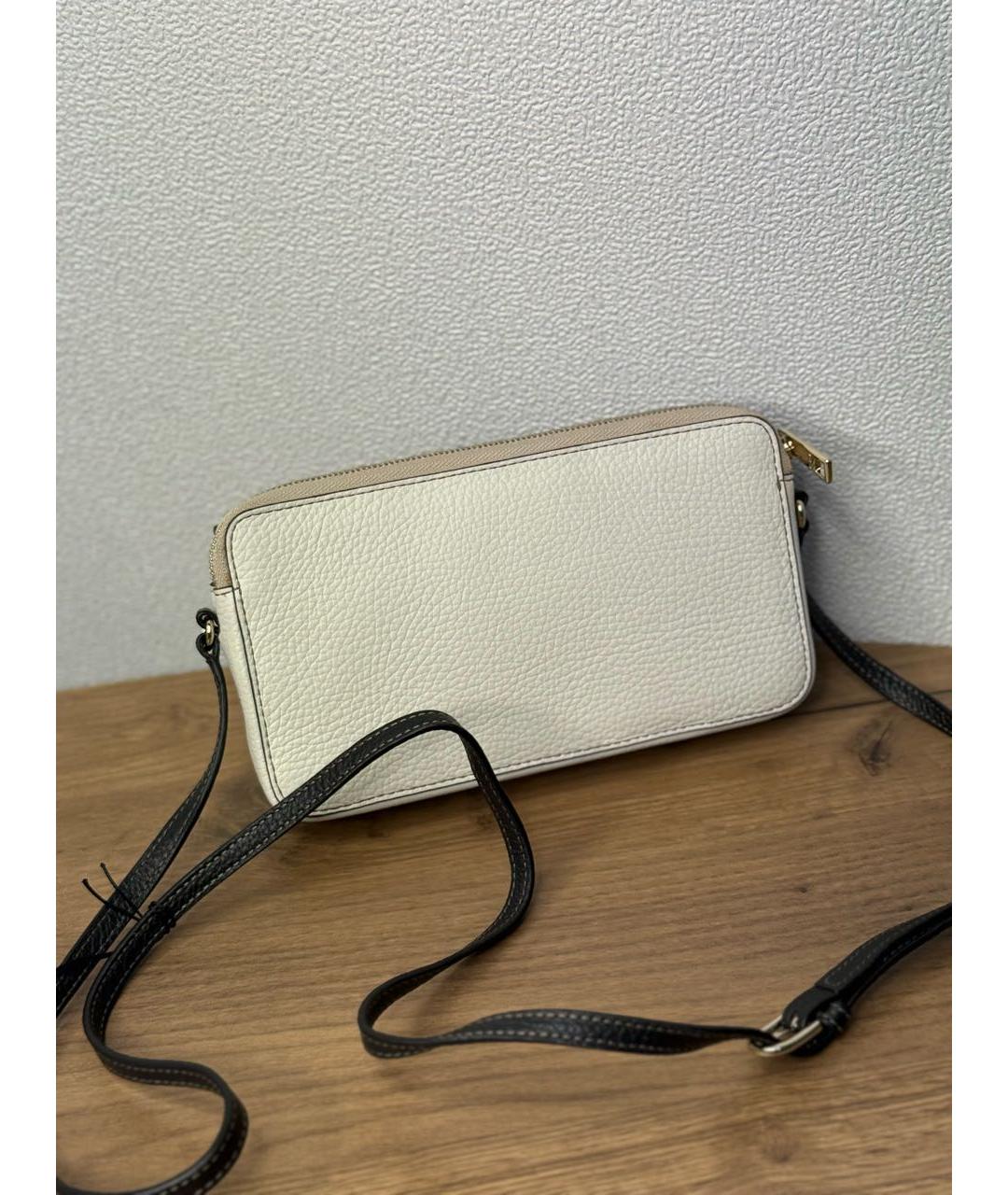 FURLA Бежевая кожаная сумка через плечо, фото 5