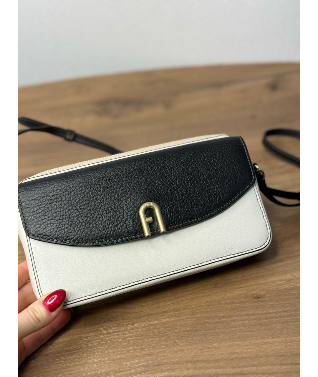 FURLA Бежевая кожаная сумка через плечо, фото 2