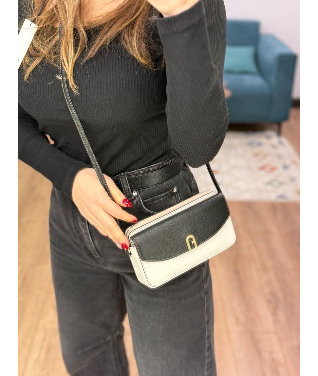 FURLA Бежевая кожаная сумка через плечо, фото 8