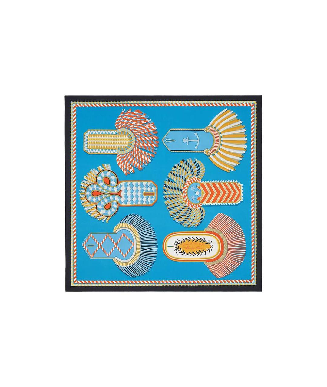 HERMES Мульти шелковый платок, фото 1