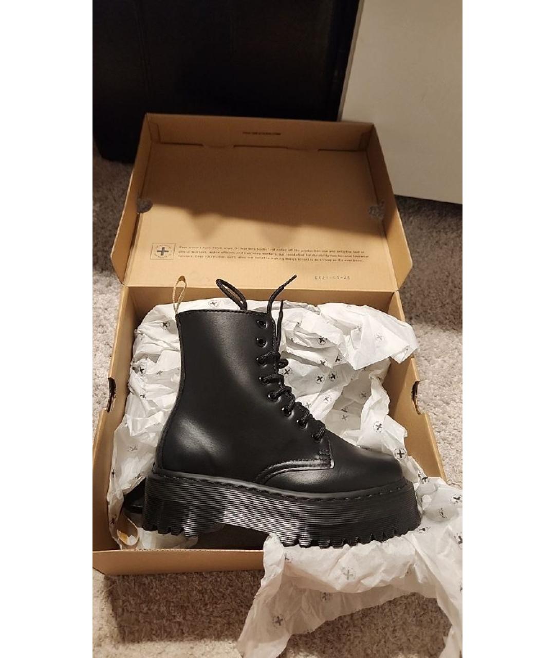 DR. MARTENS Черные ботинки из искусственной кожи, фото 5