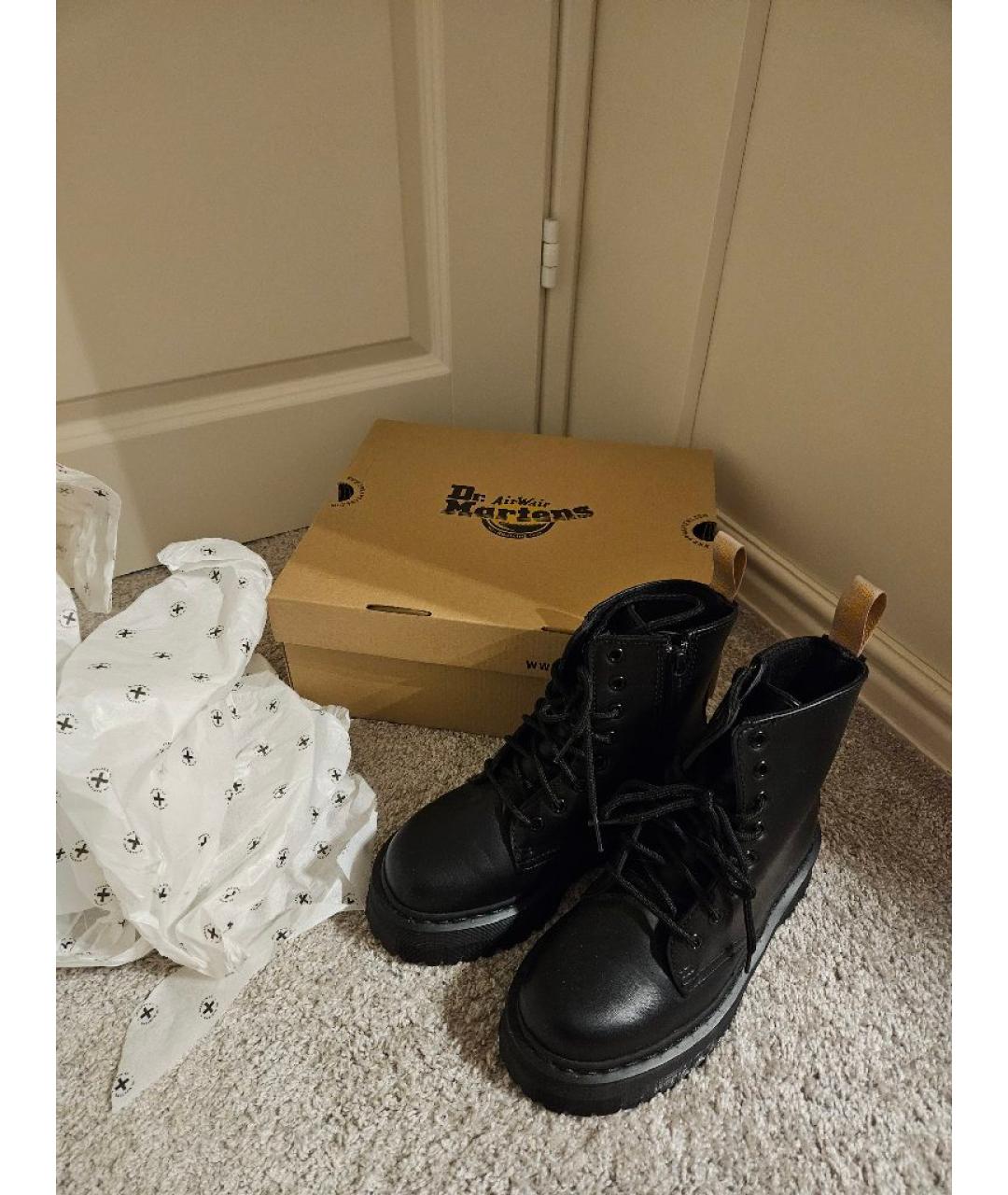 DR. MARTENS Черные ботинки из искусственной кожи, фото 7