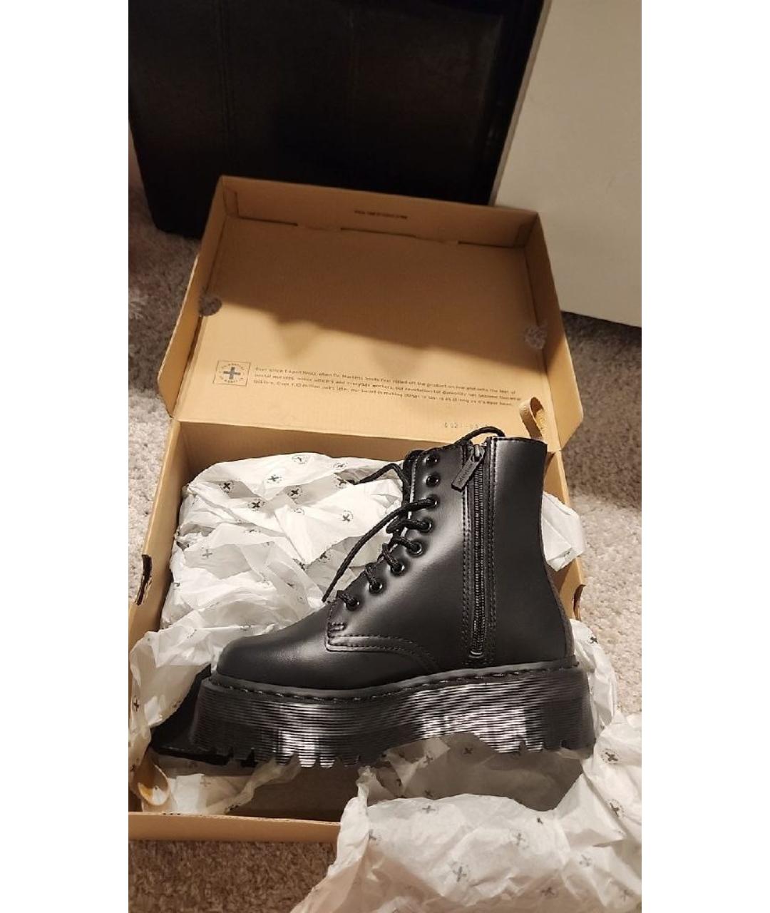 DR. MARTENS Черные ботинки из искусственной кожи, фото 3