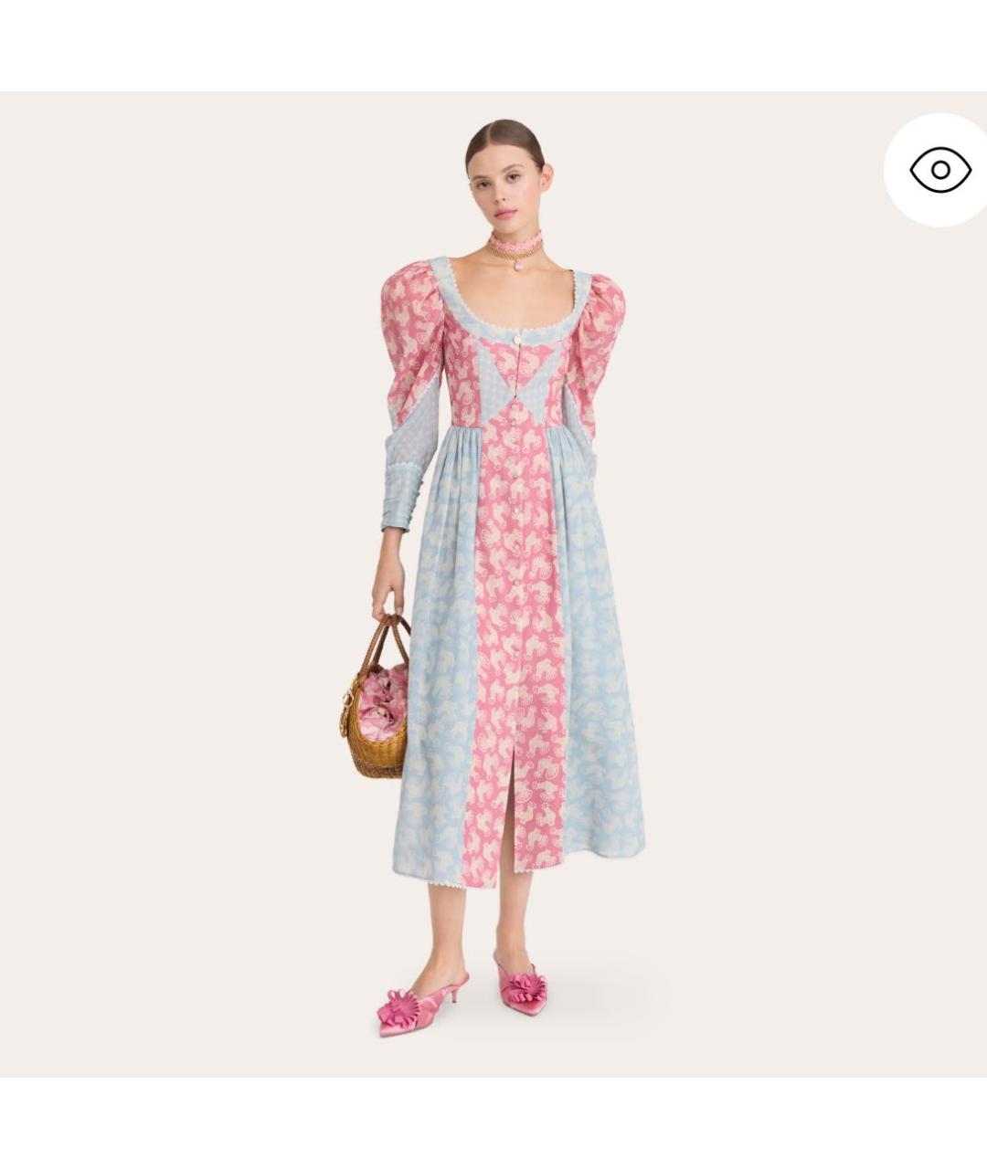 ULYANA SERGEENKO Мульти хлопковое платье, фото 3