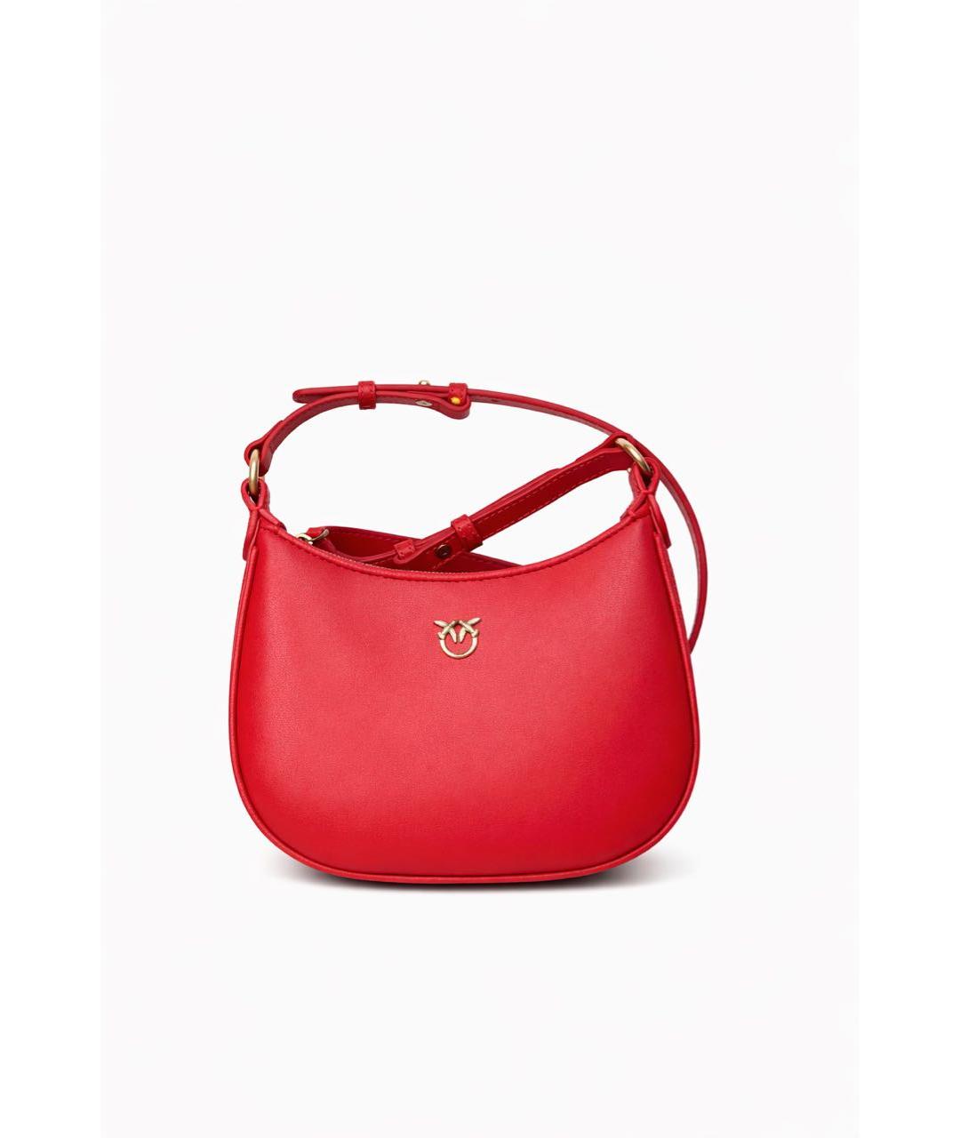 PINKO Красная кожаная сумка через плечо, фото 9