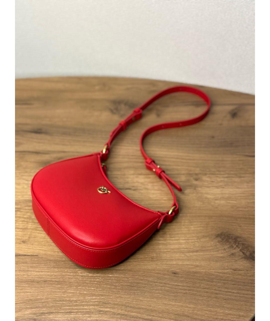 PINKO Красная кожаная сумка через плечо, фото 5