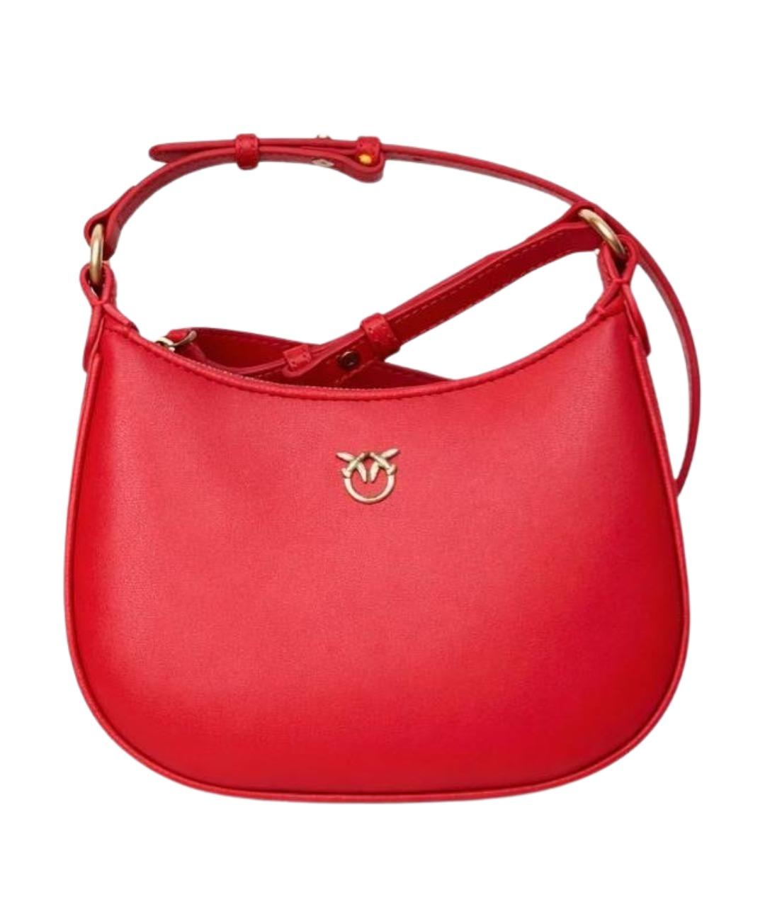 PINKO Красная кожаная сумка через плечо, фото 1