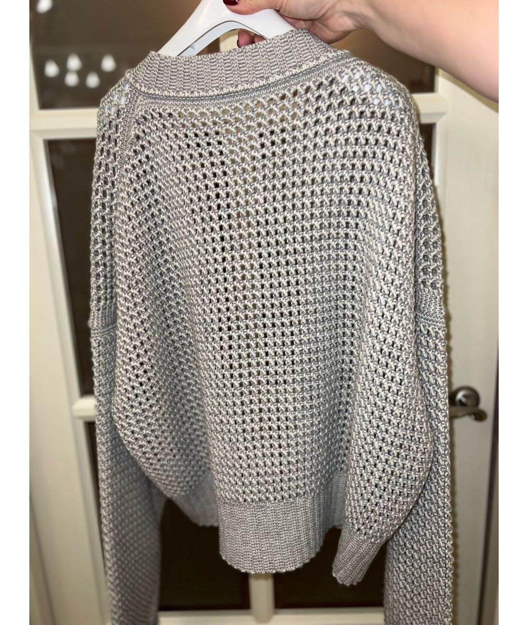 JIL SANDER Серый шерстяной кардиган, фото 4