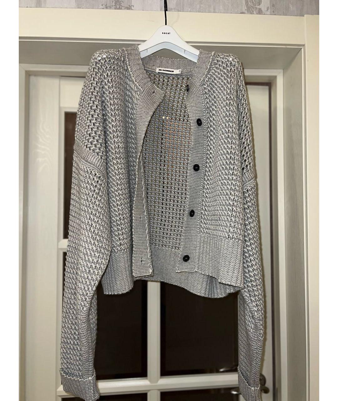 JIL SANDER Серый шерстяной кардиган, фото 5
