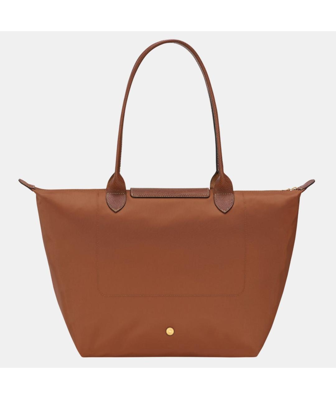 LONGCHAMP Оранжевая кожаная сумка с короткими ручками, фото 3